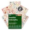 FEBU Swedish Dishcloths for Kitchen | 5 Pack Watercolor Reusable Paper Towels Washable | Swedish Dish Towels | Non-Scratch Cellulose Sponge Cloths | No Odor, Biodegradable Cleaning Cloths view 1