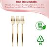 8.4 Inch Shiny Gold Plastic Dinner Forks, 300 Count - Elegant and Heavy Duty Disposable Cutlery, BPA-Free, Recyclable, Eco-Friendly Gold Flatware for Weddings, Parties, and Events, Bulk Set view 3
