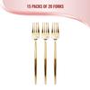 8.4 Inch Shiny Gold Plastic Dinner Forks, 300 Count - Elegant and Heavy Duty Disposable Cutlery, BPA-Free, Recyclable, Eco-Friendly Gold Flatware for Weddings, Parties, and Events, Bulk Set view 4