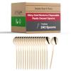 Disposable Plastic Cutlery Set - Disposable Heavy Duty Flatware Silverware, Party Supplies for Wedding & All Occasions (Gold, Dessert Spoons (300 Spoons)) view 1
