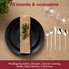 Disposable Plastic Cutlery Set - Disposable Heavy Duty Flatware Silverware, Party Supplies for Wedding & All Occasions (Gold, Dessert Spoons (300 Spoons)) view 4