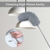 BOOMJOY Microfiber Feather Duster with 100 inches Extension Pole, Dusters for Cleaning High Ceiling, Fan, Blinds, Furniture, Dark Grey view 2