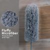 BOOMJOY Microfiber Feather Duster with 100 inches Extension Pole, Dusters for Cleaning High Ceiling, Fan, Blinds, Furniture, Dark Grey view 3