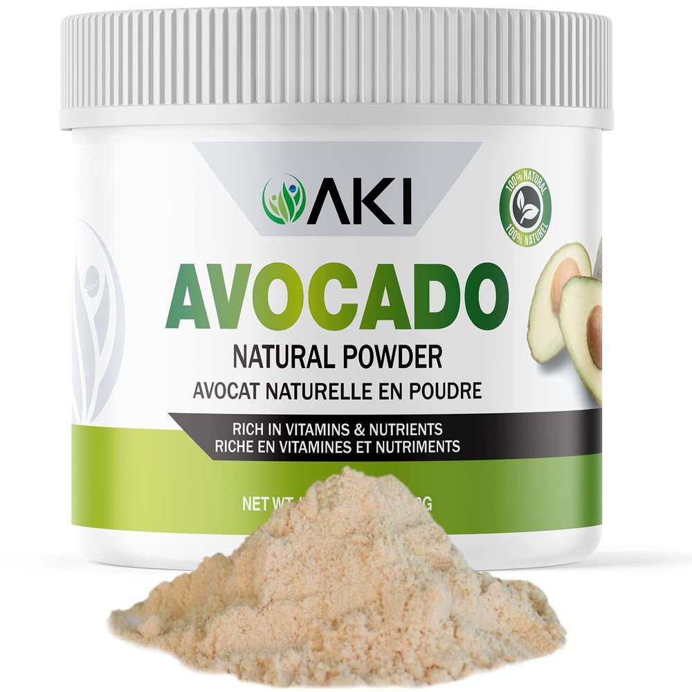 AKI Avocado Superfood Powder (6oz/170g) - Rich in Nutrients, Vitamins, Omega 3 & Antioxidants - Ideal for Smoothies, Yogurt or Milkshake Popsicles - Vegan & Non-GMO