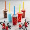 [40 Sets - 16 Oz] Crystal Clear PET Plastic Cups With - Flat lids & Straws for Iced Coffee, Cold Drinks, Milkshake, Slush Cups, Smoothies Slurpee, Party's, Plastic Disposable Cups view 3