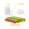 [40 Sets - 12 Oz] Crystal Clear Plastic PET Cups With Flat lids & Straws for Iced Coffee, Cold Drinks, Milkshake, Slush Cups, Smoothy's, Slurpee, Party's, Plastic Disposable Cups view 4