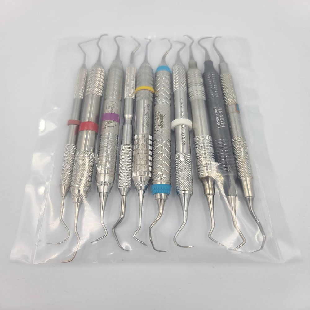 10 Pack of Premium Brand Quality, Refinished Professional Metal Dental Picks, Assorted