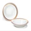 " OCCASIONS " 60 Plates Pack, Heavyweight Disposable Wedding Party Plastic Bowls (14 oz Soup Bowl, Ritz Blush & Gold) view 1