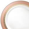 " OCCASIONS " 60 Plates Pack, Heavyweight Disposable Wedding Party Plastic Bowls (14 oz Soup Bowl, Ritz Blush & Gold) view 2