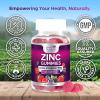 Zinc Gummies 50mg - Extra Strength Skin Health & Immune Support Gummy, Vegan, Non-GMO & Gluten Free - Best Zinc Supplement Antioxidant Heart & Bone Health Chewable Tasty Berry Flavor - 60 Gummies view 4