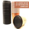 12 Oz. Disposable Paper Coffee Cup Set Restaurant Grade,100-Pack Premium Coffee Cups with Black Lids,Disposable Designer Cups For Hot Drinks At Kiosks, Grab 'n Go Cup and Lid Set, Travel Lid, White view 4