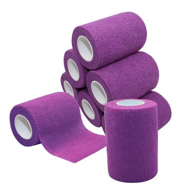 [8 Pack-3" x5Yards] MINGYUE Self Adhesive Bandage Wrap,Athletic Tape,Sports Tape,Wrist and Ankle Wrap Tape,Cohesive Bandage for Vet Tape(Purple)