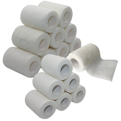 [16 Pack-3" x5Yards] MINGYUE Self Adhesive Bandage Wrap,Athletic Tape,Sports Tape,Wrist and Ankle Wrap Tape,Cohesive Bandage for Vet Tape(White)