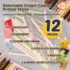 K-Munchies Pocky Pretzel Sticks - 12 Pretzel Snack Packs with 6 Delightful Flavors: Chocolate, Cookies & Cream, Almond, Banana, Matcha, and Strawberry - Japanese Snack Box with Bread Sticks for All view 2