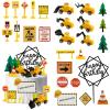 27 PCS Mini Construction Vehicles Cake Decoration Set Truck Road Sign Cake Toppers Construction Birthday Party Supplies view 1