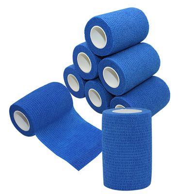 [8 Pack-3" x5Yards] MINGYUE Self Adhesive Bandage Wrap,Athletic Tape,Sports Tape,Wrist and Ankle Wrap Tape,Cohesive Bandage for Vet Tape(Blue)
