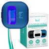 Bril UV-C Toothbrush Cleaner and Holder  Wall Mounted Toothbrush Head Cover, Electric & Manual Brush Cleaner Cover Case with Magnetic Mount, Portable, Durable, Rechargeable, Universal Fit  Navy view 1