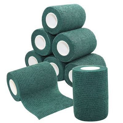 [8 Pack-3" x5Yards] MINGYUE Self Adhesive Bandage Wrap,Athletic Tape,Sports Tape,Wrist and Ankle Wrap Tape,Cohesive Bandage for Vet Tape(Dark Green)