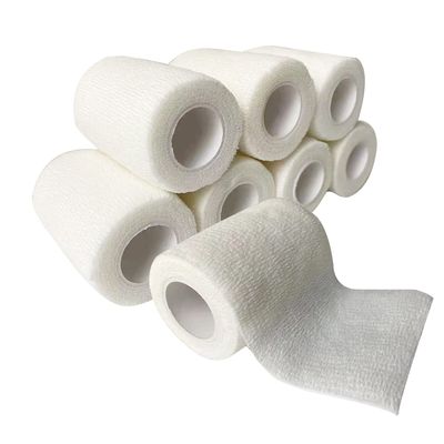 [8 Pack-3" x5Yards] MINGYUE Self Adhesive Bandage Wrap,Athletic Tape,Sports Tape,Wrist and Ankle Wrap Tape,Cohesive Bandage for Vet Tape(White)