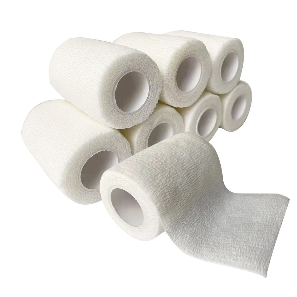 [8 Pack-3" x5Yards] MINGYUE Self Adhesive Bandage Wrap,Athletic Tape,Sports Tape,Wrist and Ankle Wrap Tape,Cohesive Bandage for Vet Tape(White)
