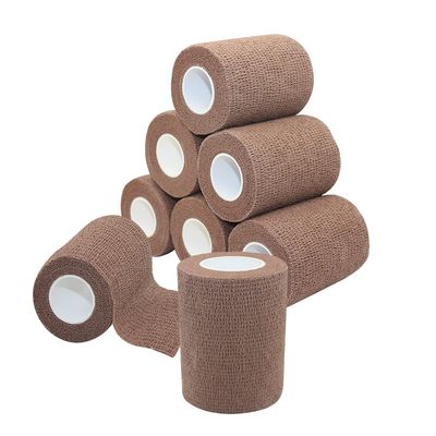 [8 Pack-3" x5Yards] MINGYUE Self Adhesive Bandage Wrap,Athletic Tape,Sports Tape,Wrist and Ankle Wrap Tape,Cohesive Bandage for Vet Tape(Brown)