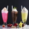 RENYIH 100 Pcs Clear Boba Straws Jumbo Smoothie Straws,Individually Wrapped Disposable Plastic Large Wide-mouthed Milkshake Drinking Straws(0.43" Wide X 9.45" Long) view 3
