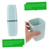 1pc Wash Cup Storage Box Bathroom Accessories Toothpaste Container Toiletries Travel Kit Toothpaste Cup Toothbrush Travel Container Portable Miss Pp view 4