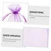 10pcs Sheer Wine Bag, Mesh Organza Wine Bottle Cover Dresses Wrap Christmas Bags with Drawstring (Lavender) view 2