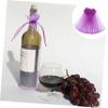 10pcs Sheer Wine Bag, Mesh Organza Wine Bottle Cover Dresses Wrap Christmas Bags with Drawstring (Lavender) view 4