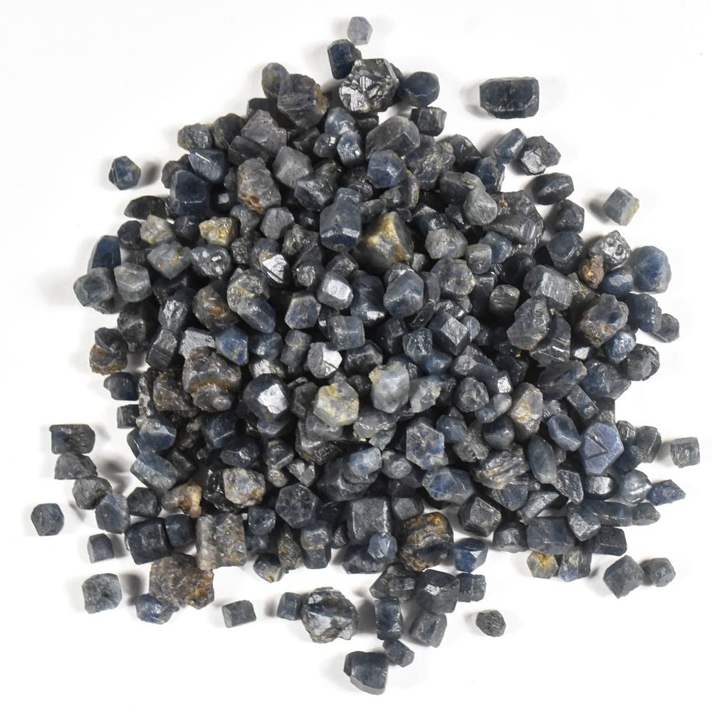 10PCS Blue Sapphire Rough Stones Natural Corundum Gemstonne Crystal Mineral Specimens Raw Cabochon Cabs - Madagascar