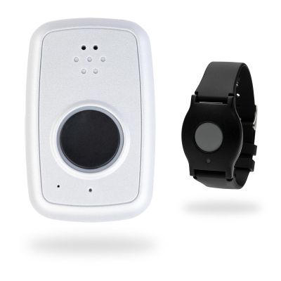 ADT - On-The-Go Mobile Medical Alert System for Seniors - GPS Capabilities, Included Waterproof Wearable Panic Button, 24/7 U.S. Based Monitoring (Black Wristband)