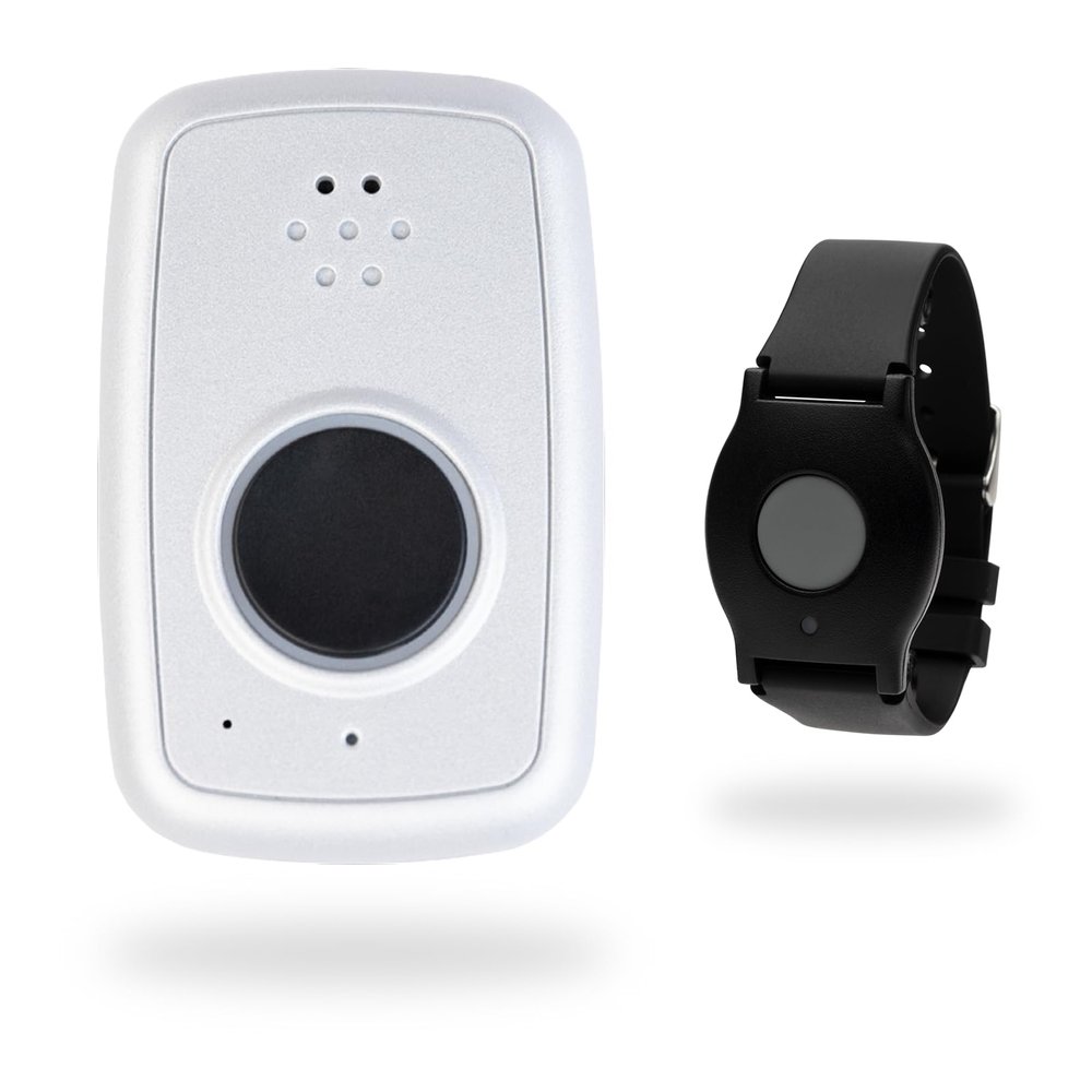 ADT - On-The-Go Mobile Medical Alert System for Seniors - GPS Capabilities, Included Waterproof Wearable Panic Button, 24/7 U.S. Based Monitoring (Black Wristband)