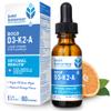 Bold Botanica Vitamin D3-K2-A Liquid Drops for Adults and Kids  Vegan D3 from Algae with K2 (MK7) & A, 3-in-1 Complex for Immune, Bone & Heart Support, Natural Orange Flavor  1 FL OZ, 60 Servings view 1