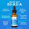 Bold Botanica Vitamin D3-K2-A Liquid Drops for Adults and Kids  Vegan D3 from Algae with K2 (MK7) & A, 3-in-1 Complex for Immune, Bone & Heart Support, Natural Orange Flavor  1 FL OZ, 60 Servings view 2