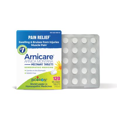 Boiron Arnicare Tablets for Pain Relief from Muscle Pain, Joint Soreness, Swelling from Injury or Bruises - 120 Count