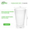 9 oz Translucent Plastic Drink Cups - Disposable 9 oz Cold Drink Party, Water, Wedding & Event Cups (1200) view 3