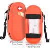 SITHON EpiPen Medical Carrying Case Insulated, Travel Medication Organizer Bag Emergency Medical Pouch Holds 2 EpiPens, Asthma Inhaler, Anti-Histamine, Auvi-Q, Allergy Medicine Essentials, Orange view 4