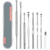 8 Pcs Ear Pick Earwax Removal Kit, Ear Cleaning Tool Set, Ear Curette Ear Wax Remover Tool with Storage Box and Cleaning Brush view 1