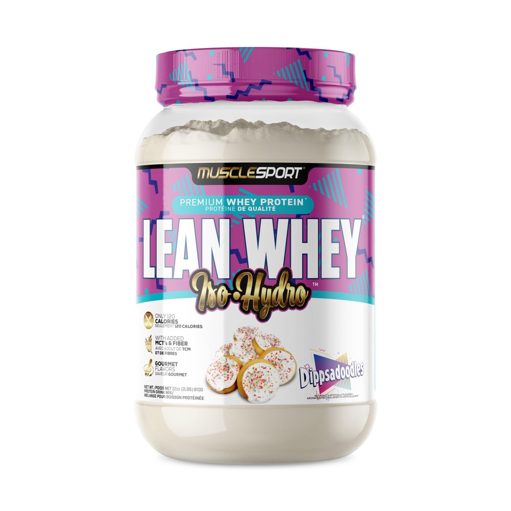 Musclesport Lean Whey Revolution Protein Powder - Whey Protein Isolate - Low Calorie, Low Carb, Low Fat, Incredible Flavors - 25g Protein per Scoop (2lb, Dippsadoodles)