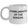 Compliments of the Season 11-15oz Coffee Mug-Tea Cup-Hot Cocoa-Hot Chocolate - Black view 2
