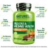 NATURELO Prostate & Urinary Health, Comprehensive Formula with Saw Palmetto, Pygeum, Tumeric, Plant Sterols, Broccoli and Lycopene, 60 Vegetarian Capsules (Pack of 2) view 4