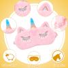 3 Pieces Sleep Mask for Kids, Girls Plush Sleeping Eye Cover Soft Eye Blindfold Cover Animal Shade for Kids(Pink,Bunny, Cat and Unicorn Style) view 3