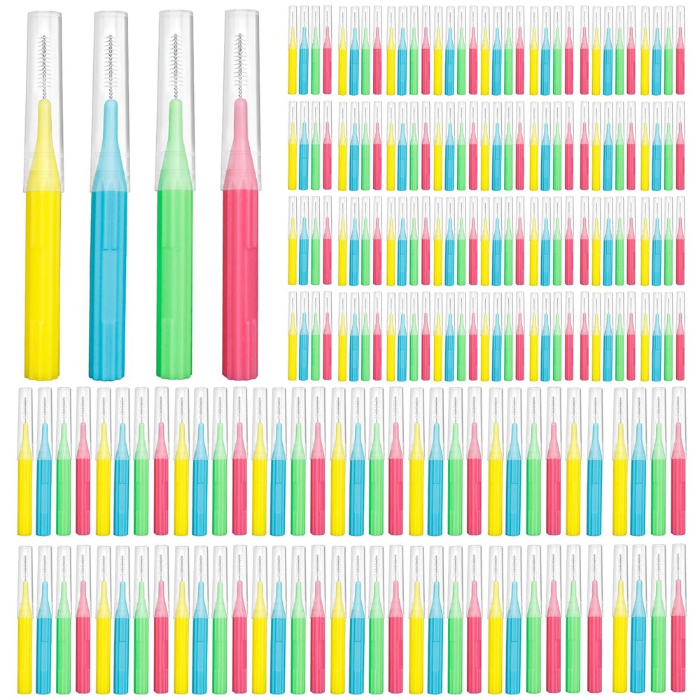 RAZOKO Interdental Brush, Toothpick Flossing Head,Easy Use Tooth Cleaning Tool (176 Count)(2mm/2.3mm/2.5mm/3mm)