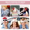 3 Pieces Christmas Eye Masks for Boys and Girls Sleeping Mask for Kids Sleep for Christmas, Santa Snowman Reindeer Cute Soft Plush Blindfold Gifts for Children Family Party Present view 4