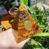 ZTBH Crystal Pyramid Multi-Layer Natural Crystal Agate Orgonite Pyramid 80 * 80mm Healing Crystals (Size : 80 * 80mm) view 2
