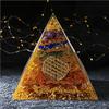 ZTBH Crystal Pyramid Multi-Layer Natural Crystal Agate Orgonite Pyramid 80 * 80mm Healing Crystals (Size : 80 * 80mm) view 3