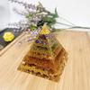 ZTBH Crystal Pyramid Multi-Layer Natural Crystal Agate Orgonite Pyramid 80 * 80mm Healing Crystals (Size : 80 * 80mm) view 4