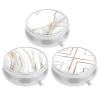 3 Pack Pill Box, Small Pill Case for Purse & Pocket, Cute Travel Medicine Organizer, Portable Medicine Container Holder to Hold Vitamins, Medication, Fish Oil & Supplement, White Marble view 1