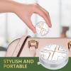 3 Pack Pill Box, Small Pill Case for Purse & Pocket, Cute Travel Medicine Organizer, Portable Medicine Container Holder to Hold Vitamins, Medication, Fish Oil & Supplement, White Marble view 4