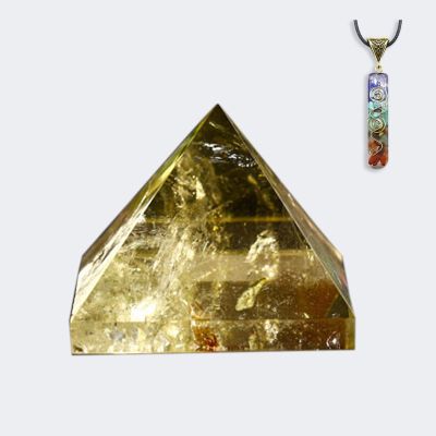 ZTBH Crystal Pyramid Natural Citrine Pyramid Orgone Energy Yellow Crystal Raw Pyramid Healing Crystals (Size : 5cm)